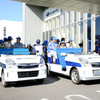 VIP専用の電動カートで移動