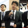 「4日間の会期中に日本のITS技術をアピールしていこう」と挨拶した経産省の若井英二審議官。