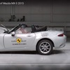 新型マツダロードスターのユーロNCAP衝突テスト
