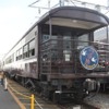 網干の「ふれあいフェア2015」で展示される旧1等展望車のマイテ49形。