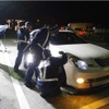 東北自動車道・佐野SAで深夜の街頭検査