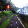 夕暮れどき、佐世保を目指す松浦鉄道下り列車（359D）車内後方から