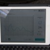 ストレス値がグラフ化される。複数の被験者でストレス値の低減が確認されたという