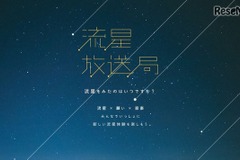 「流星放送局」開局、スマホとテレビが連動---12月13日にふたご座流星群の特番 画像