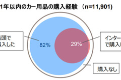 カー用品購入でネット通販利用、3人に1人は経験アリ…GfKジャパン調べ 画像