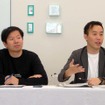 メルセデス・ベンツ日本からは、カスタマーエクスペリエンス部MBUX課の民實仁貴(たみざねひろき)氏(右）と、同社広報室の木下潤一氏が出席した