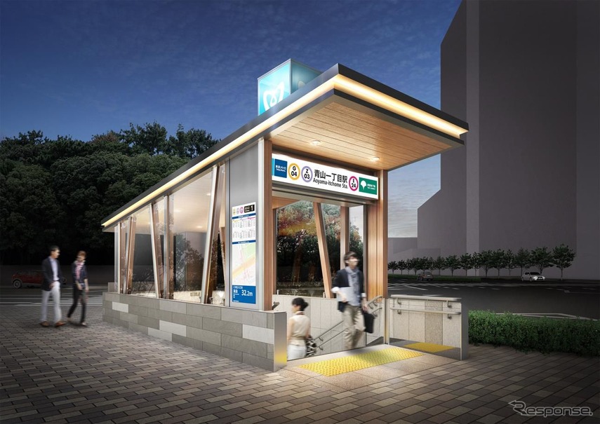 気品ある雰囲気を醸し出すという青山一丁目駅1番出口のイメージ。