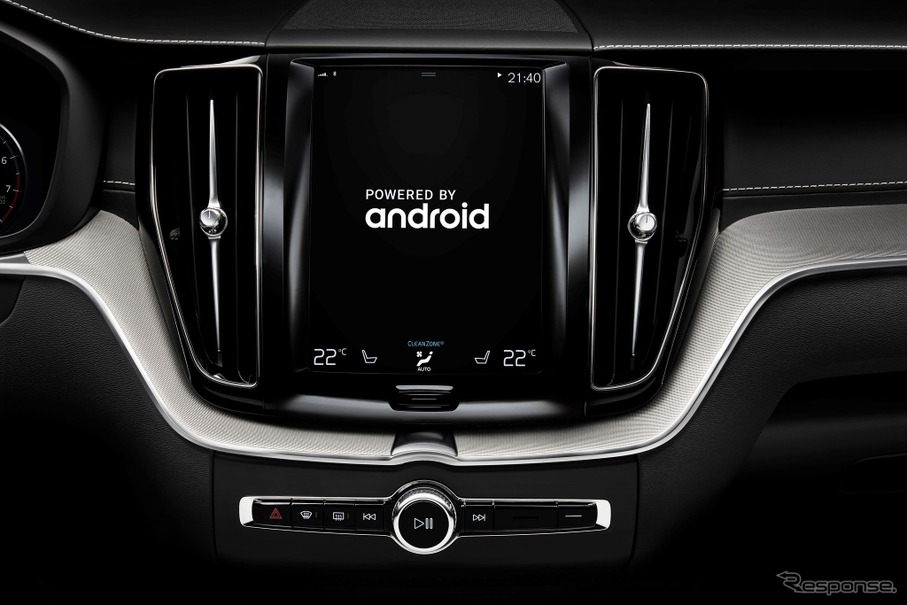 グーグルの「Android Auto」を搭載するボルボカーズのインフォテインメントシステム「センサス」