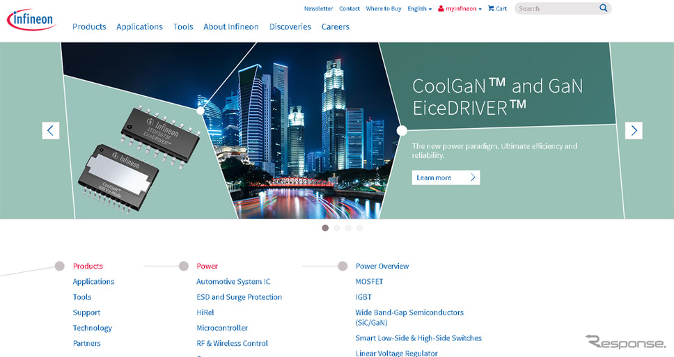 独インフィニオン社（Webサイト）