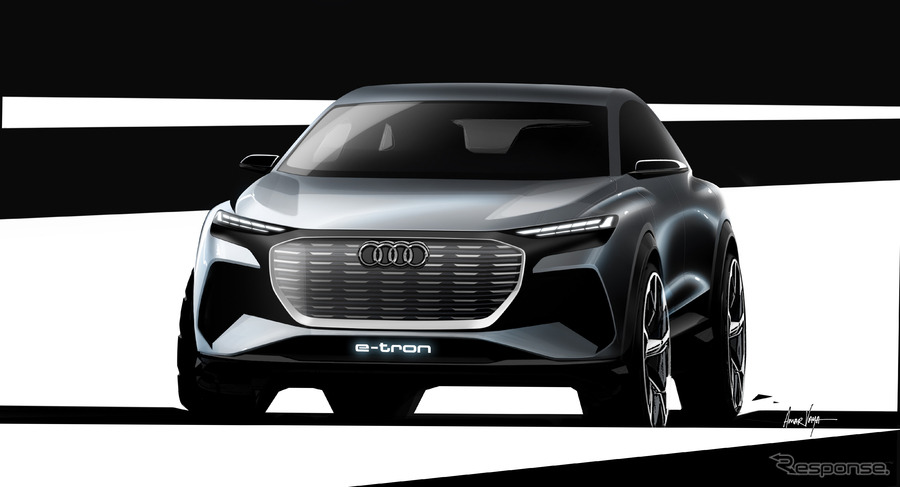 アウディ Q4 e-tron コンセプトのイメージスケッチ