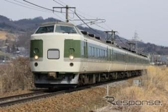 かつてはしなの鉄道にも乗り入れていたことがあった189系N102編成。3月28日に運行される記念列車でも乗入れする。