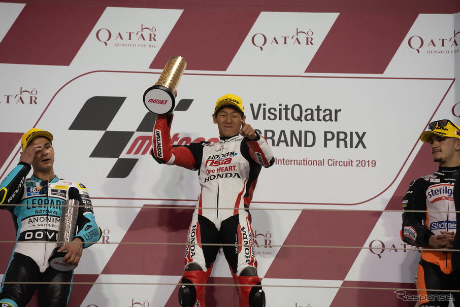 Moto3クラス日本人初優勝の鳥羽海渡（Honda Team Asia）