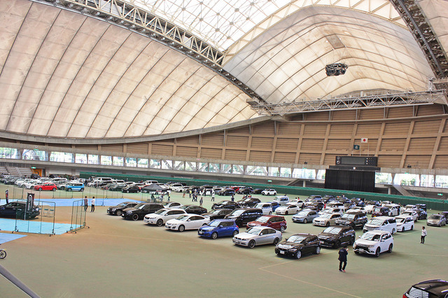 過去のイベントの会場風景（ヨーロピアンサウンド カーオーディオコンテスト）。