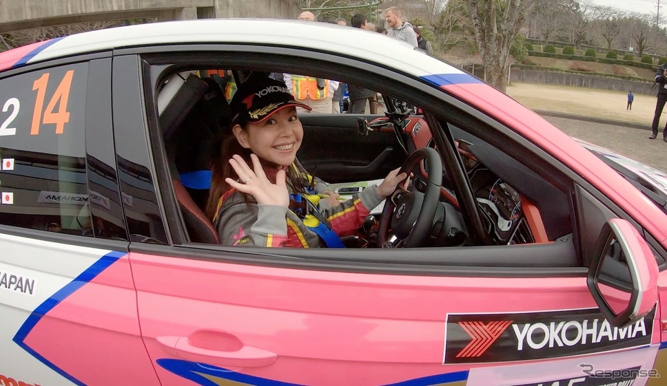 竹岡圭さん、3年目のラリー挑戦…ポロGTI で挑んだ新城ラリー（動画スクリーンショット）