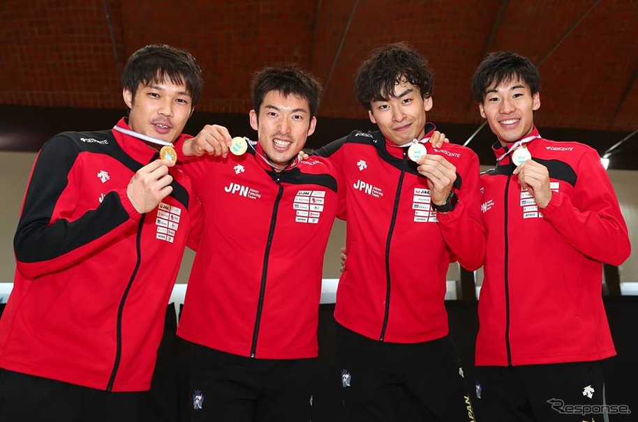 男子エペワールドカップ団体、日本優勝（2019年3月24日、ブエノスアイレス）