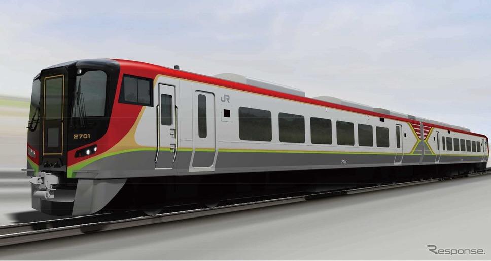 JR四国の最新鋭特急型気動車2700系のイメージ。2019年度も引き続き導入される。