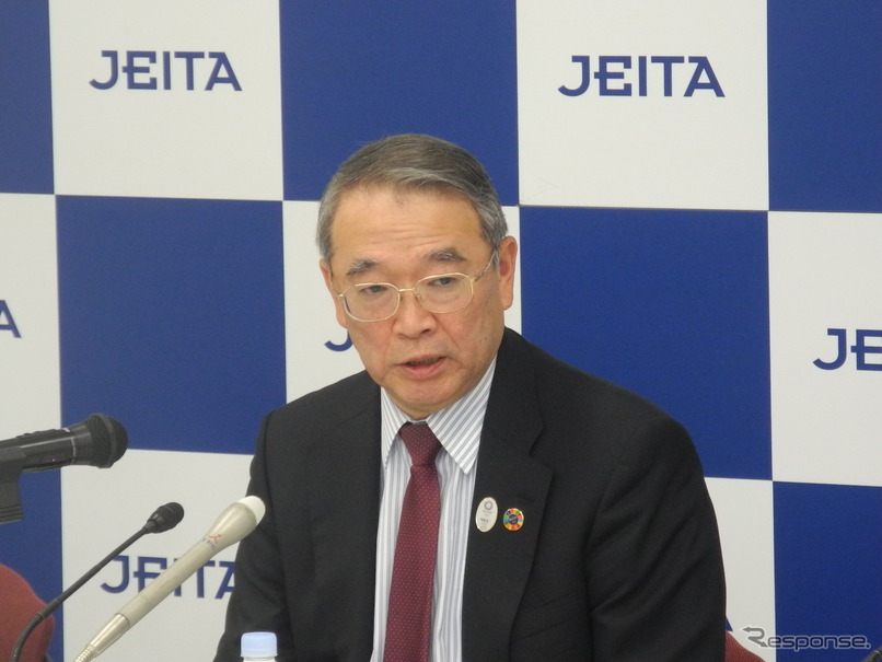 電子情報技術産業協会（JEITA）の会長に就任したNECの遠藤信博会長