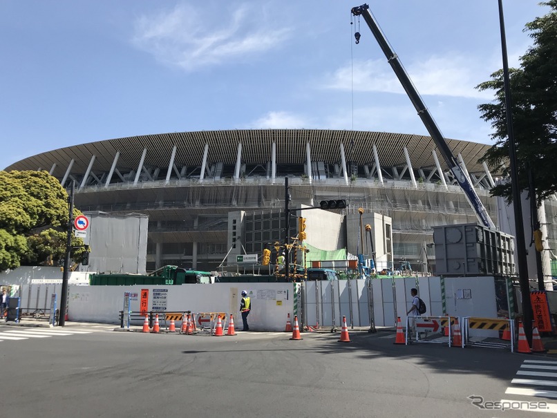 建設中の国立競技場（2019年5月）