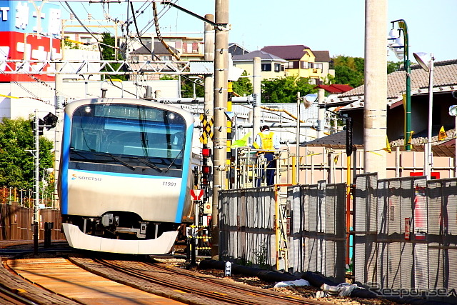 10月12日、首都圏の大手私鉄では最も早く全面運休となる予定の相模鉄道。