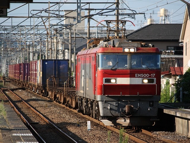 10月30日（始発駅基準）から通常運行される予定となった東北本線の貨物列車。