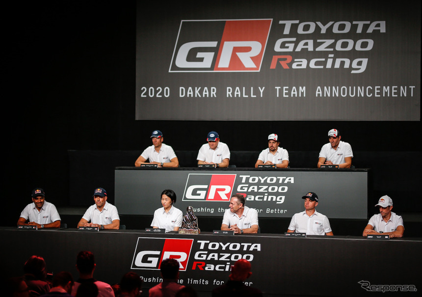 トヨタGAZOOレーシングがダカールラリー2020年大会の参戦体制を発表。