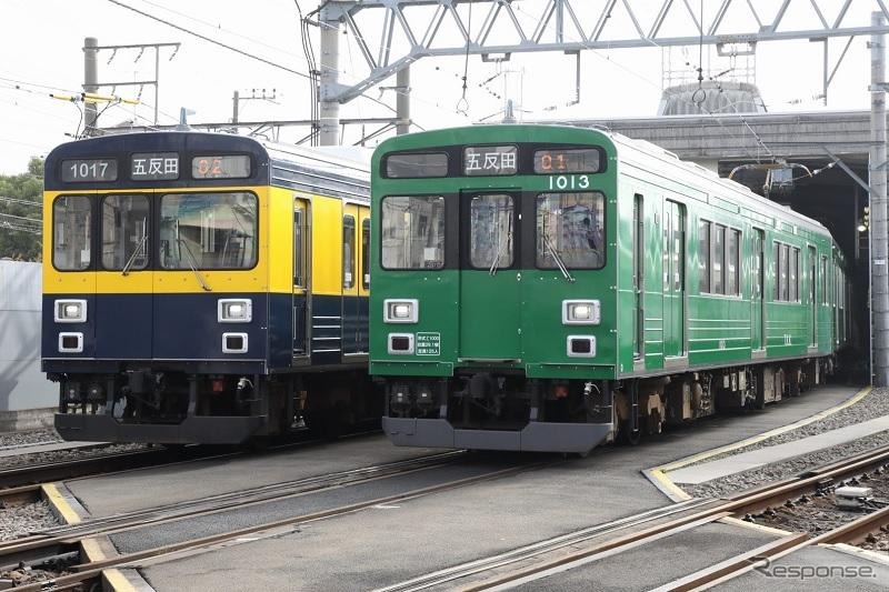 池上線・東急多摩川線に「緑の電車」運行開始…復刻色第2弾、初代3000系