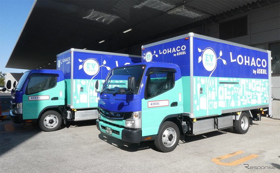 ASKUL LOGIST納車車両：電気小型トラック「eキャンター」