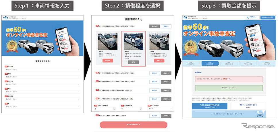 オンライン事故車査定システム