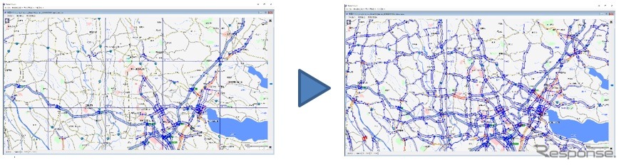 従来比最大約3倍の交通情報が提供される予定