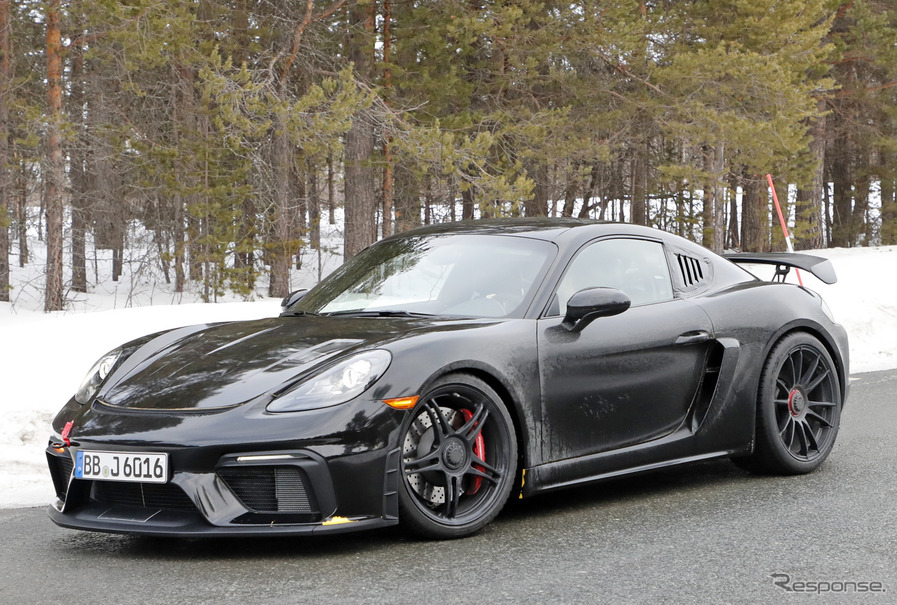 ポルシェ ケイマンGT4 RS 開発車両（スクープ写真）