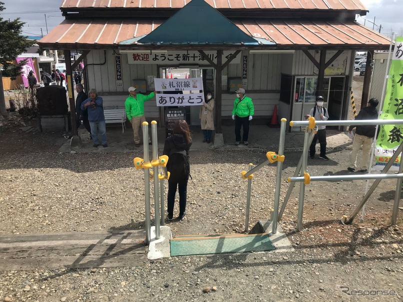 2020年4月16日の新十津川駅。