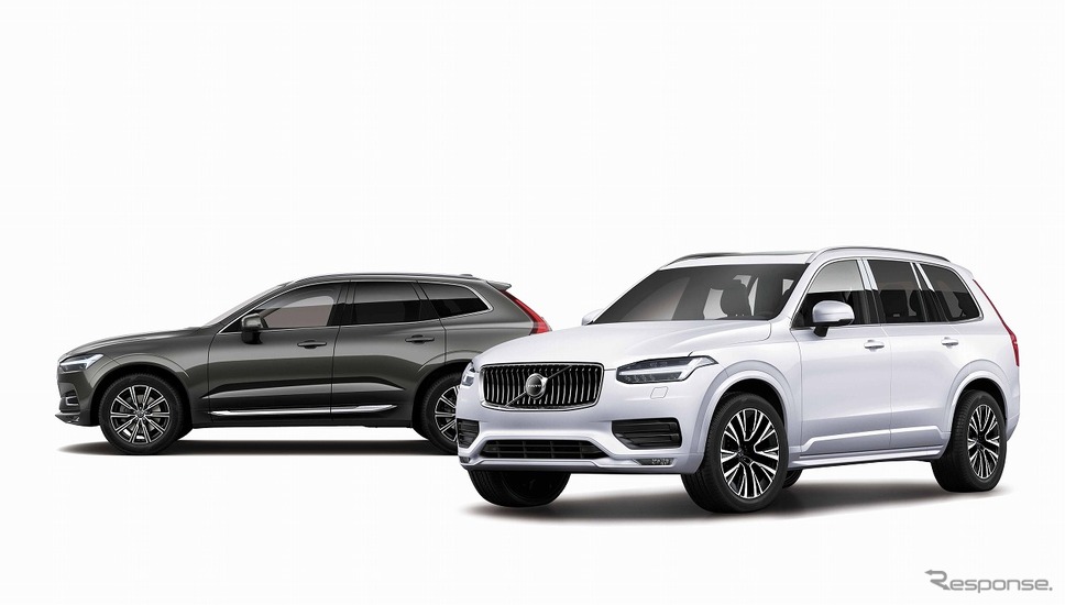 ボルボ XC60 B5 AWDインスクリプション（左）とXC90 B5 AWD ノルディックエディション