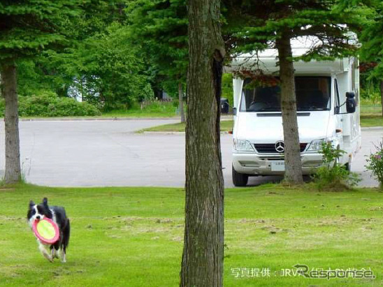 ペットと楽しむキャンピングカー（イメージ）