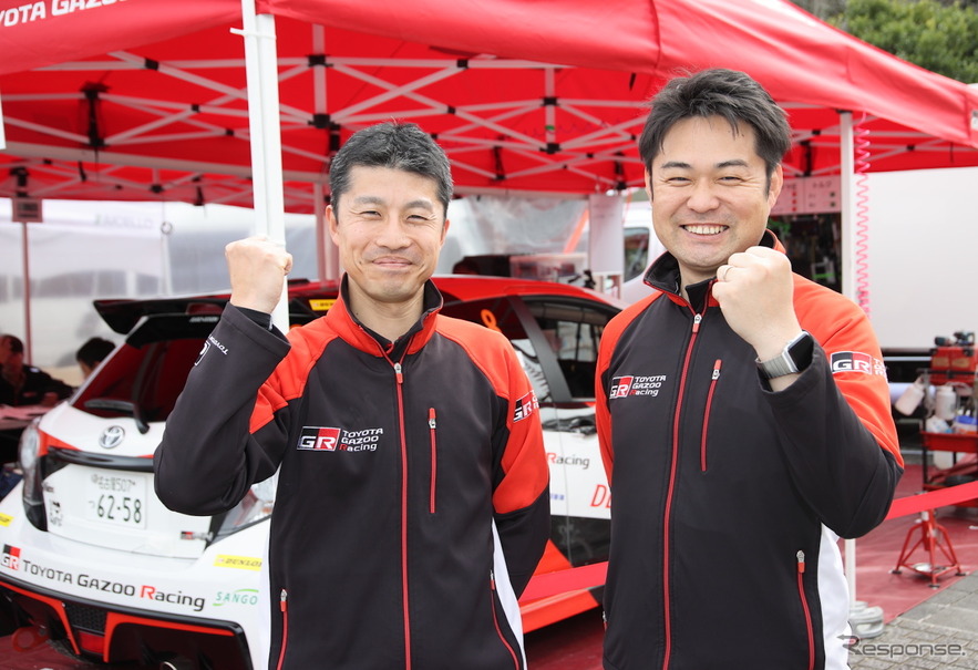 TOYOTA Gazoo Racingチーム眞貝知志さん（左）と安藤裕一さん（右）