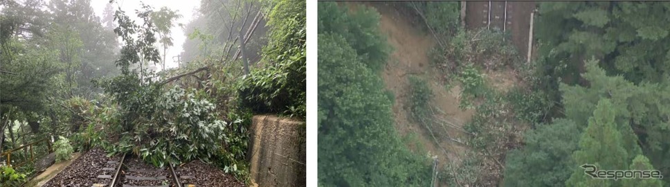 高山本線飛騨一ノ宮～高山間の被災現場。