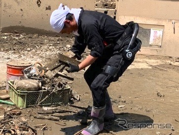 人吉市内での復旧作業（7月30日）