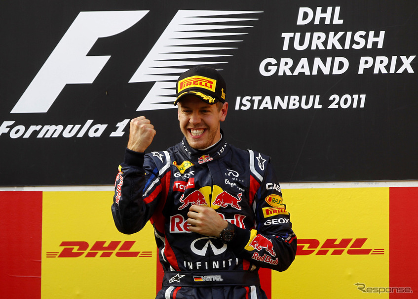 2011年のF1トルコGP（優勝 S.ベッテル＝当時レッドブル）。