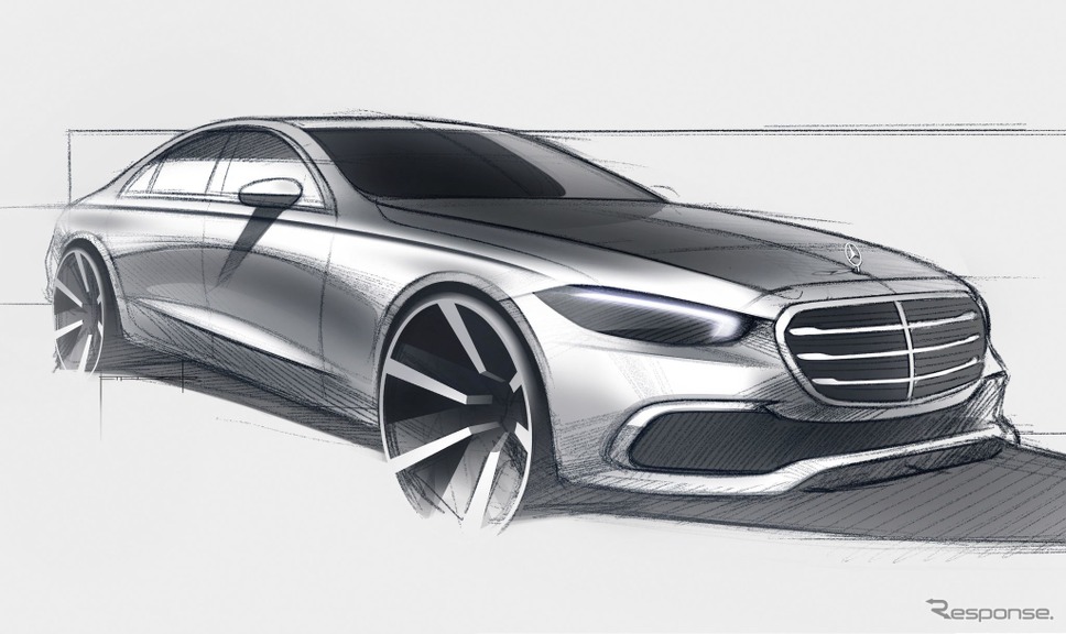 メルセデスベンツ Sクラス 次期型のイメージスケッチ
