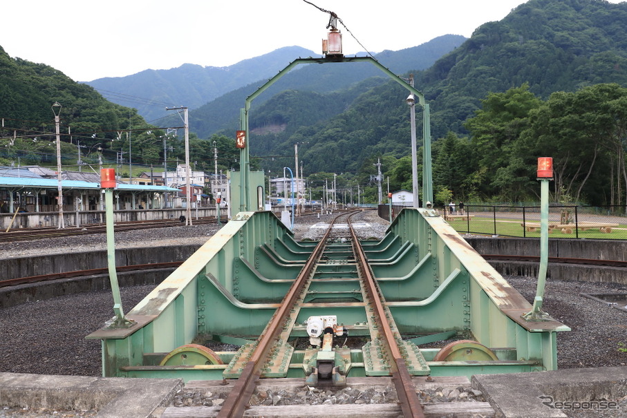 三峰口駅のSL転車台。