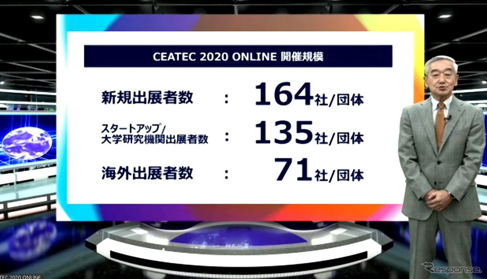 「CEATEC 2020 オンライン」のついて説明するCEATEC実施協議会エグゼクティブプロデューサーの鹿野清氏