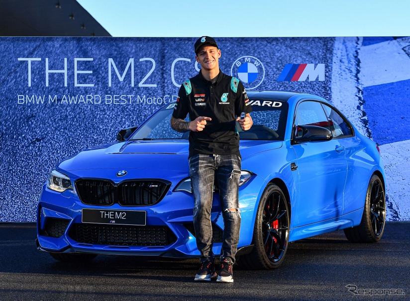 BMW M2 CS とMotoGP 予選最速のファビオ・クアルタラロ選手