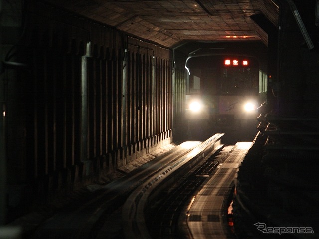 浸水被害により北24条駅で真駒内方面への折返し運行を行なっている札幌市営地下鉄南北線。
