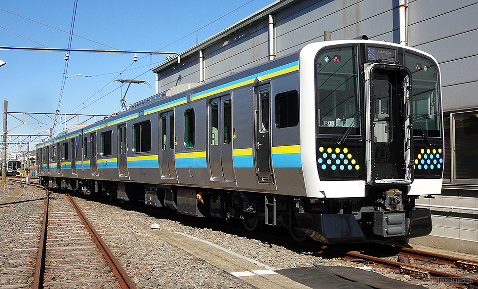 JR東日本 E131系 房総・鹿島むけ新型車両 ワンマン対応車（幕張車両センター 2021年2月18日撮影）