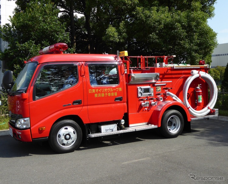 日清オイリオの防災用消防車