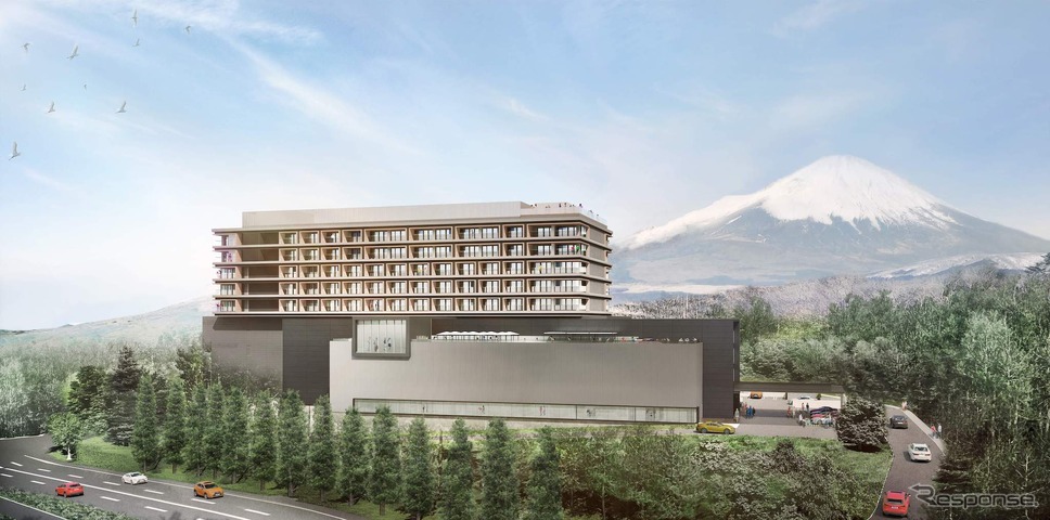 FUJI Speedway HOTEL外観イメージ（手前にFUJI MOTORSPORTS MUSEUM併設）