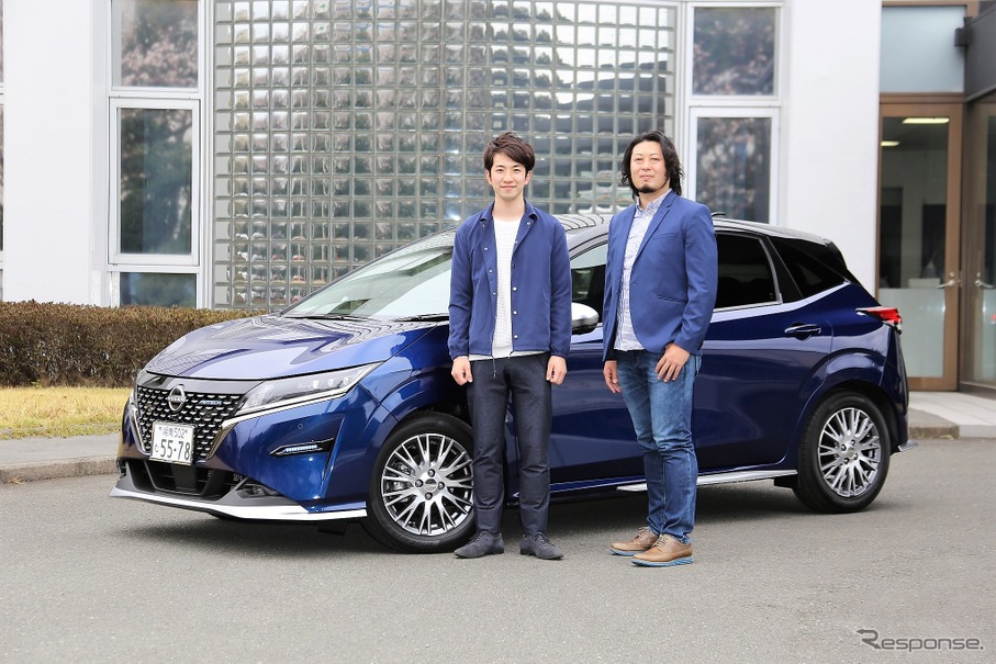 オーテックジャパン デザイン部の若林康二さん（左）、青山雄未さん（右）