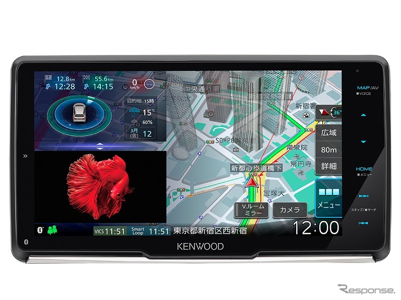 KENWOOD 彩速ナビ 2021年発売モデル 地図最新 KXM-E505W