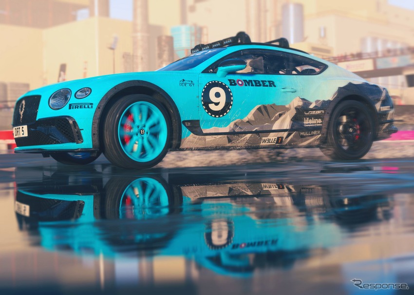 『DIRT 5』の「スーパーサイズコンテンツパック」に収録されるベントレー・コンチネンタル GT のアイスレースカー