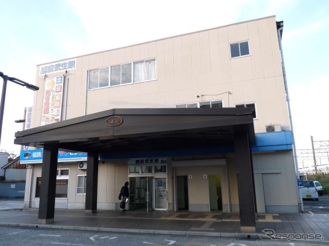 福井鉄道福武線の起点・越前武生駅。改称は2023年春に実施される。