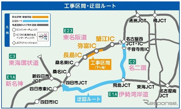 工事区間・迂回ルート
